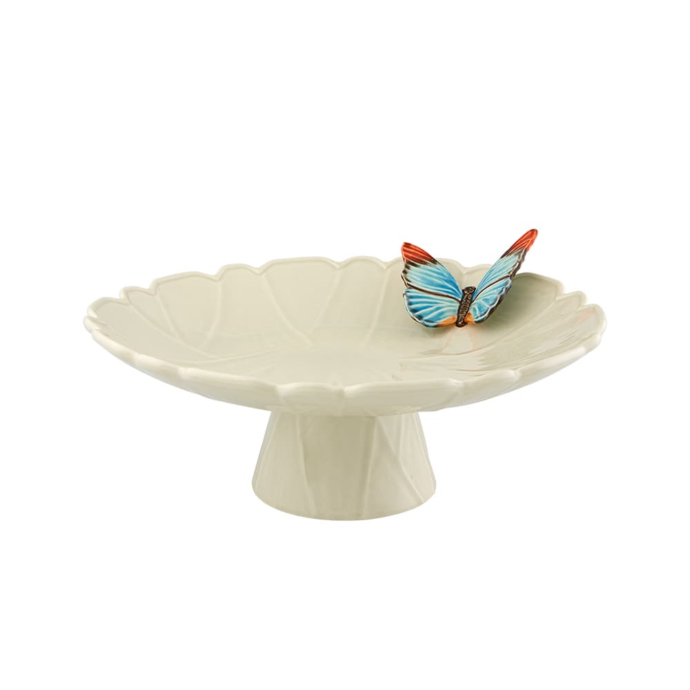 Cloudy Butterflies Cake Stand 39 cm — Bordallo Pinheiro luxury furniture at Gloria, Iraq