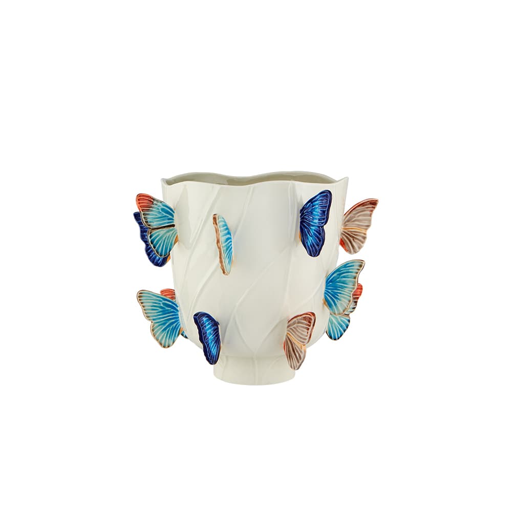 Cloudy Butterflies Small Vase — Bordallo Pinheiro luxury furniture at Gloria, Iraq