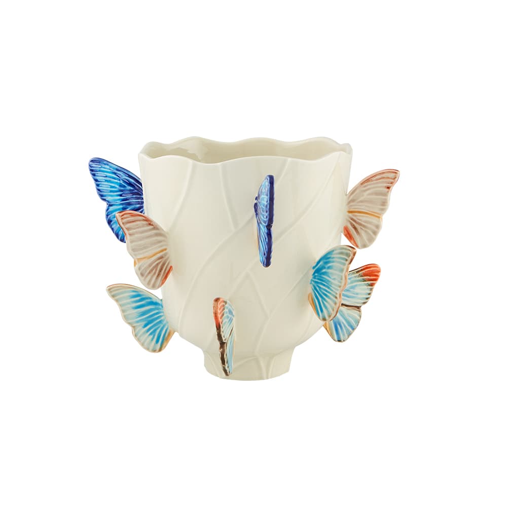 Cloudy Butterflies Large Vase — Bordallo Pinheiro luxury furniture at Gloria, Iraq