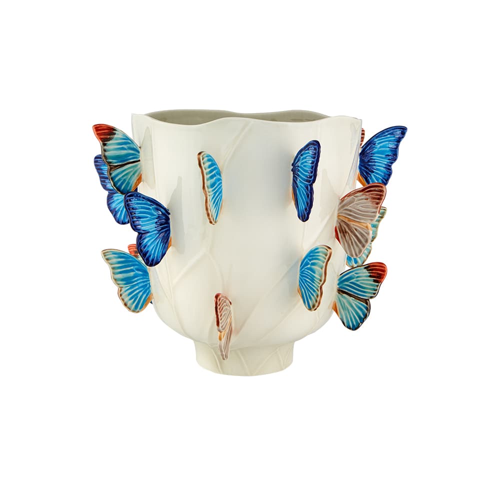 Cloudy Butterflies XL Vase — Bordallo Pinheiro luxury furniture at Gloria, Iraq