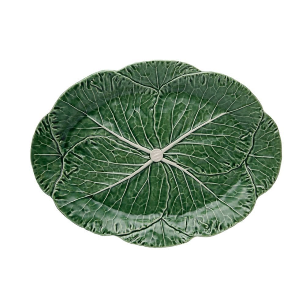 Cabbage Small Oval Platter — Bordallo Pinheiro luxury furniture at Gloria, Iraq