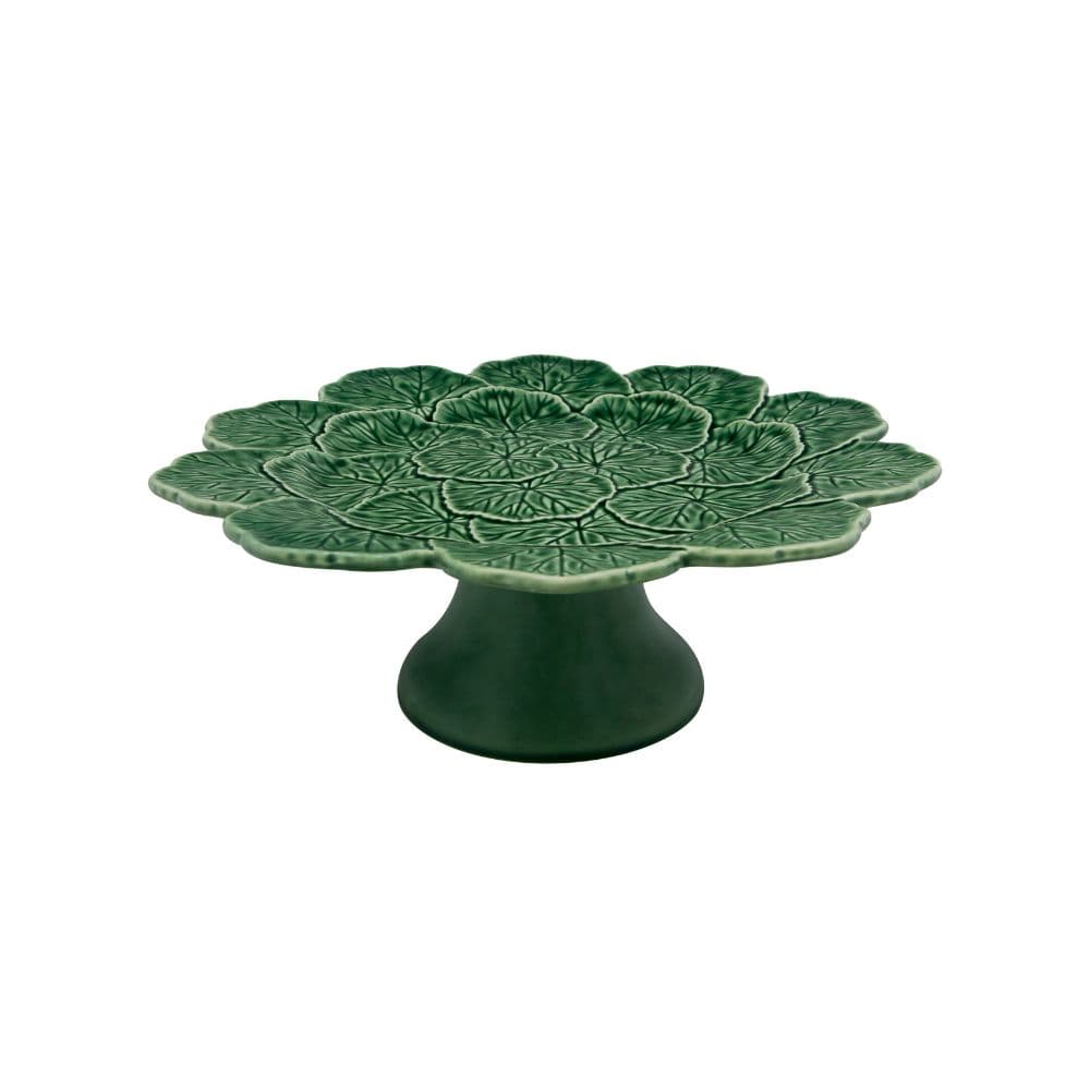 Geranium Cake Stand 33 cm Green — Bordallo Pinheiro luxury furniture at Gloria, Iraq