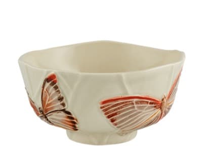 Cloudy Butterflies Bowl 15 cm — Bordallo Pinheiro luxury furniture at Gloria, Iraq