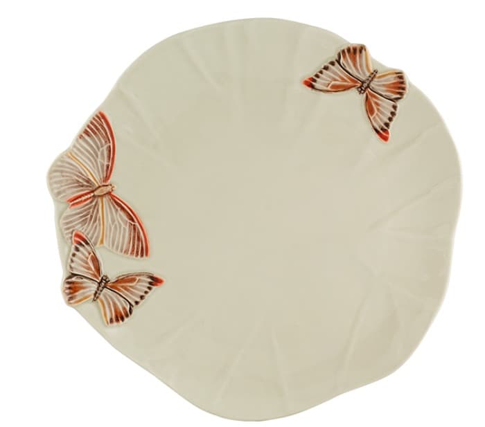 Cloudy Butterflies Charger Plate 33 cm — Bordallo Pinheiro luxury furniture at Gloria, Iraq