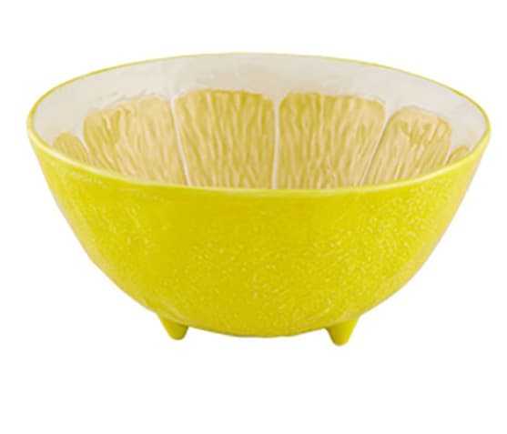 Lemon Salad Bowl H 12 × W 24 cm — Bordallo Pinheiro luxury furniture at Gloria, Iraq