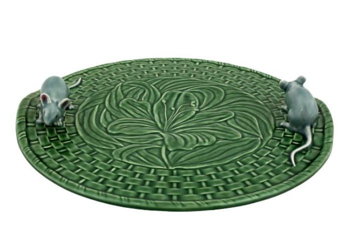 Lily Cheese Tray with Mice 32 cm — Bordallo Pinheiro luxury furniture at Gloria, Iraq