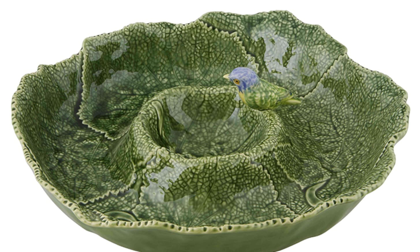 Geranium Salad Bowl 27 cm Green — Bordallo Pinheiro luxury furniture at Gloria, Iraq
