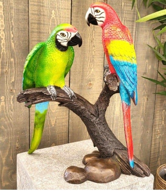 2 parrots on a branch — Bronzartes luxury furniture at Gloria, Iraq