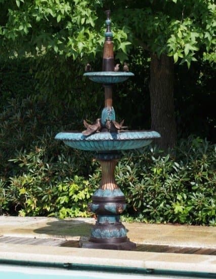 2 Tray Fountain with birds — Bronzartes luxury furniture at Gloria, Iraq