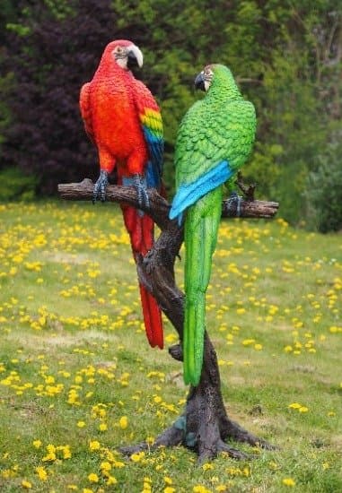 Blue And Red Parrot On Tree — Bronzartes luxury furniture at Gloria, Iraq