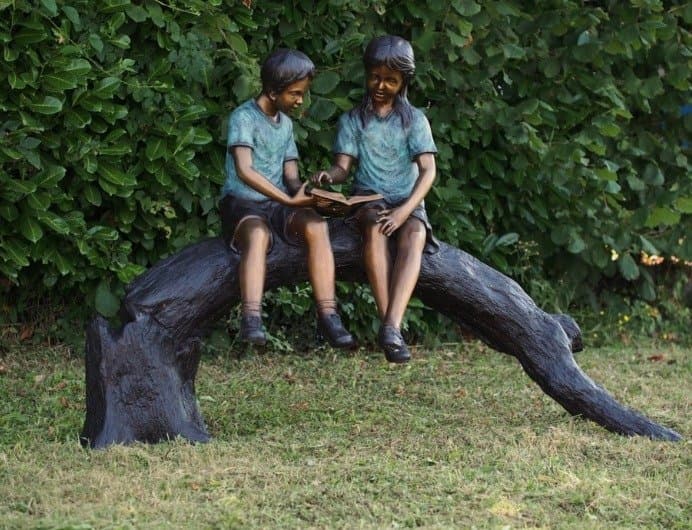 Boy And Girl On Log — Bronzartes luxury furniture at Gloria, Iraq