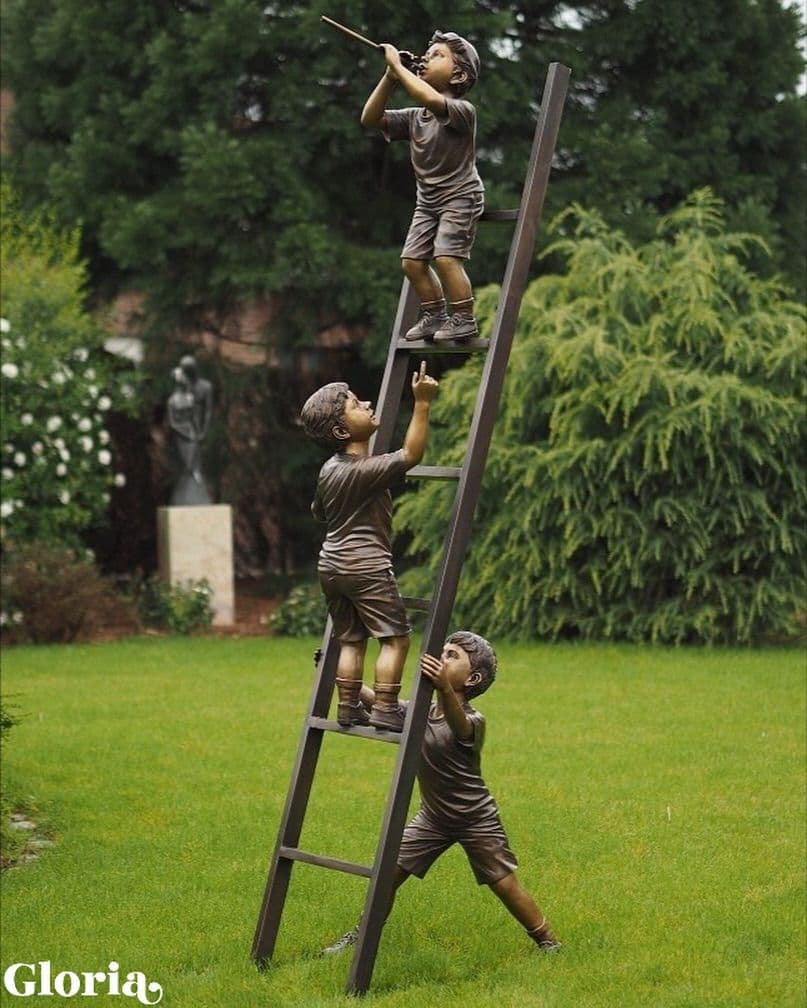 Bronze Children on Ladder — Gloria Collection luxury furniture at Gloria, Iraq