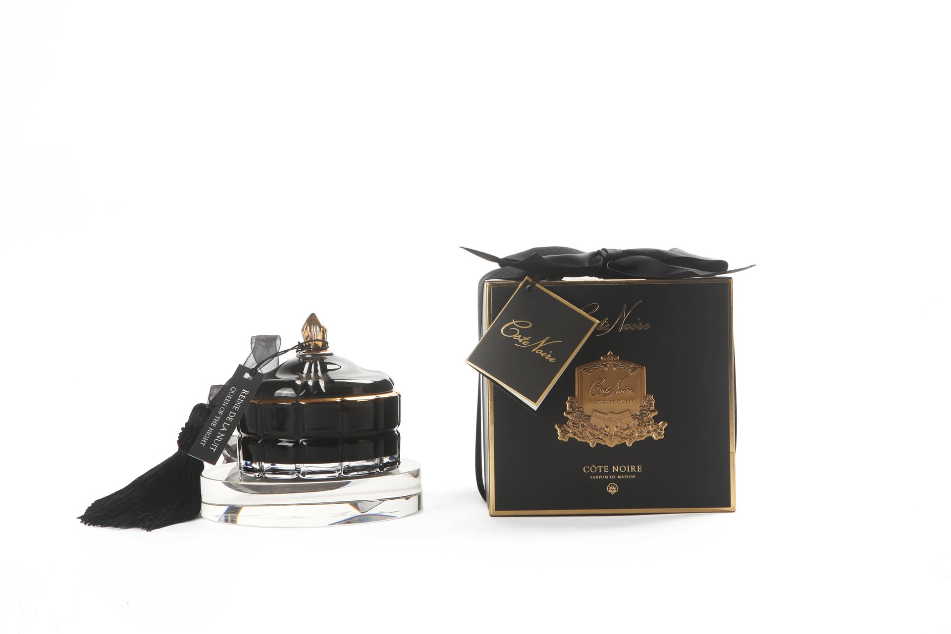 Art Deco Candle — Black & Gold, Queen of the Night (Small) — Cote Noire luxury furniture at Gloria, Iraq