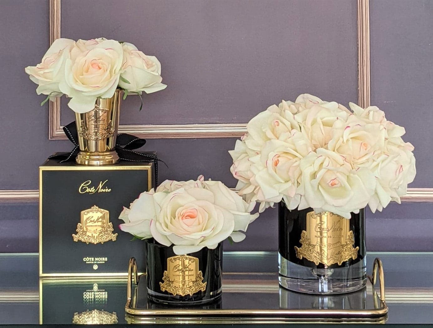 Grand Bouquet Dark Glass — Pink Plush with Gold Badge thumbnail 2