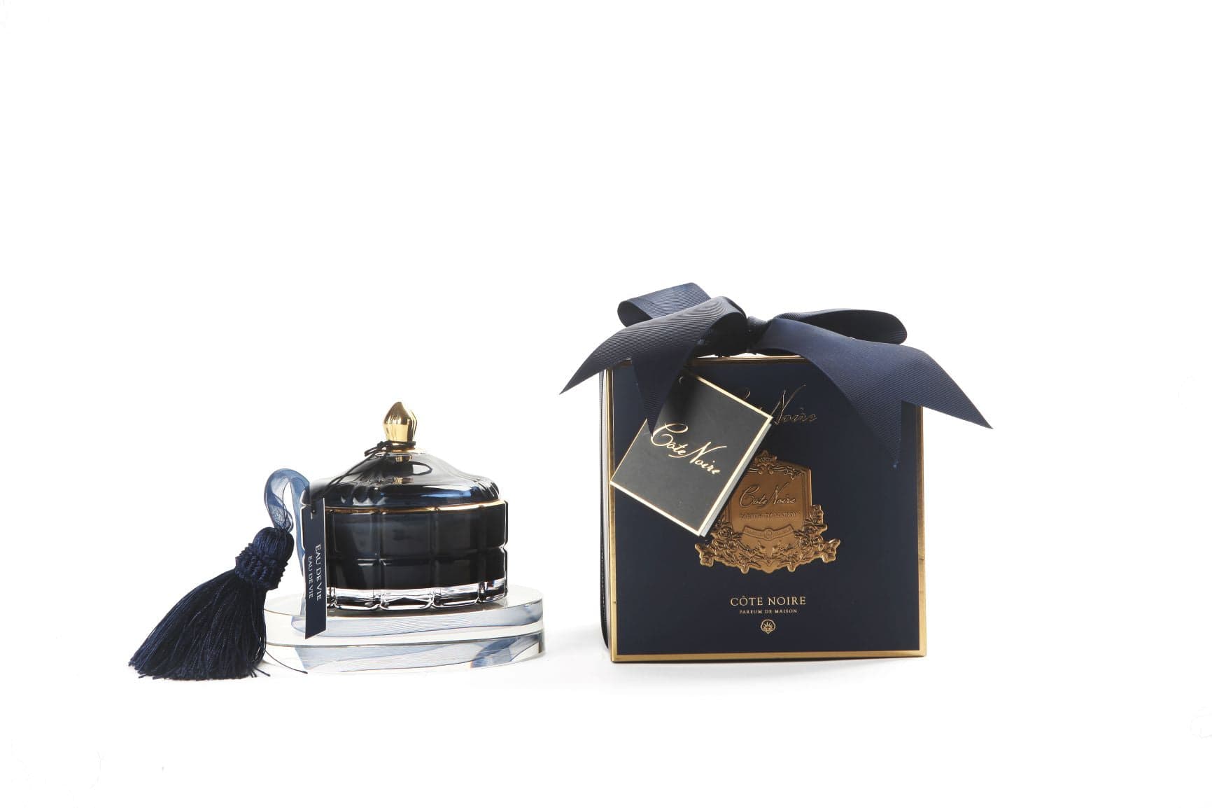 Art Deco Candle — Navy & Gold, Eau de Vie (Small) — Cote Noire luxury furniture at Gloria, Iraq