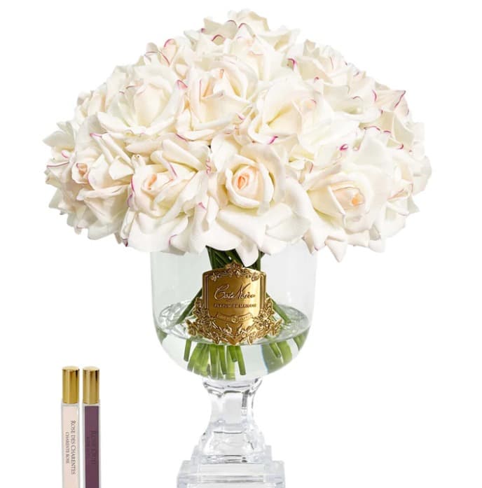 Versailles French Rose Bouquet — White with Gold Badge — Cote Noire luxury furniture at Gloria, Iraq
