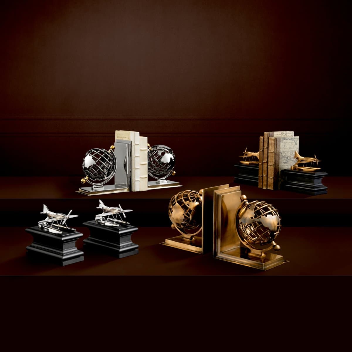 Bookend Globe set of 2 thumbnail 2