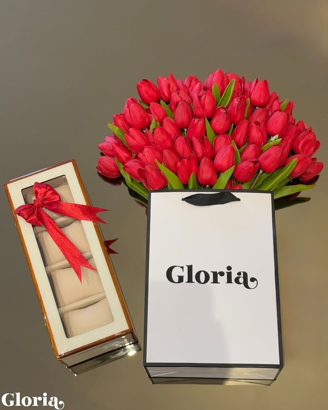 Gloria Gift Box with Tulips — Gloria Collection luxury furniture at Gloria, Iraq