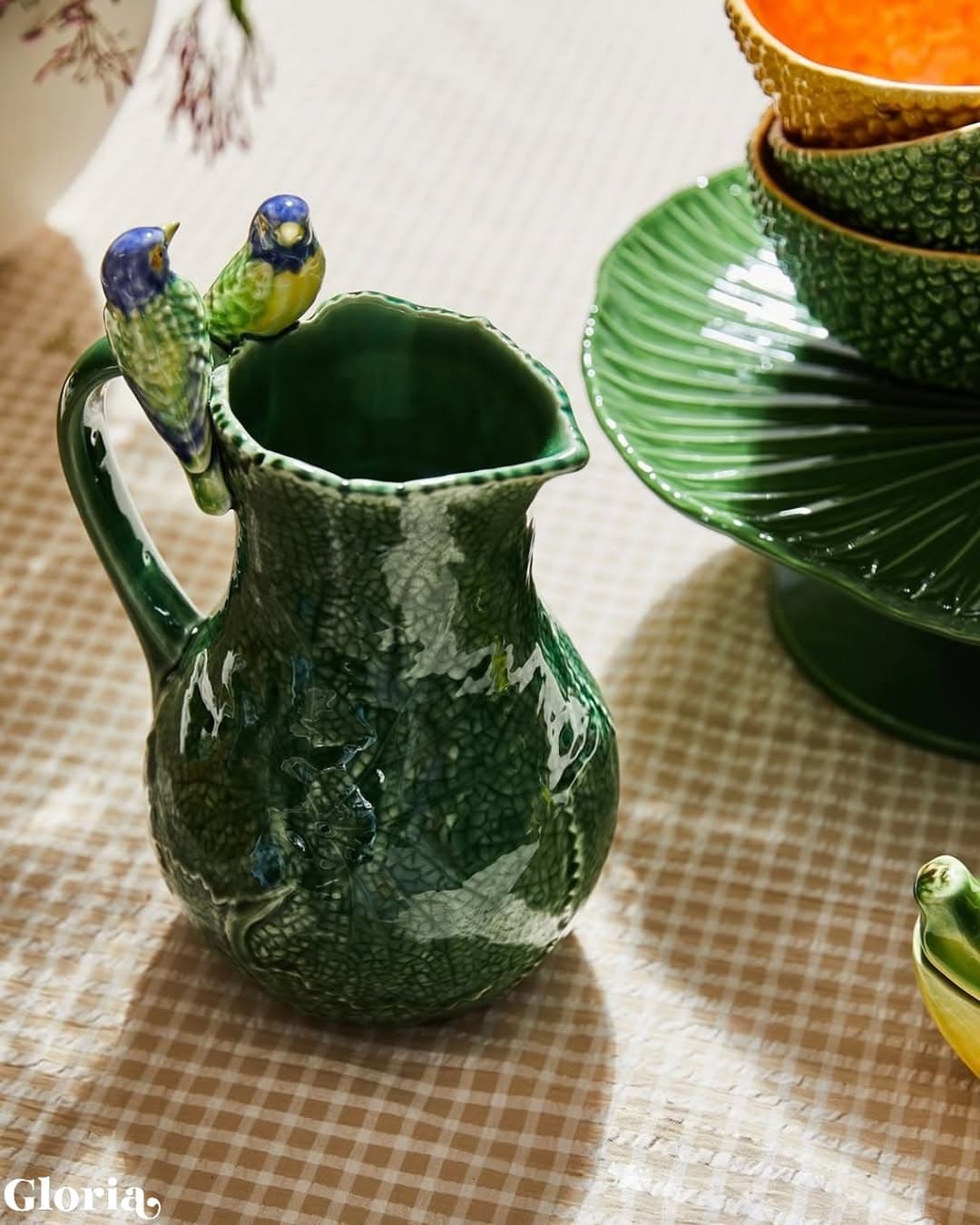 Green Ceramic Pitcher — Gloria Collection luxury furniture at Gloria, Iraq