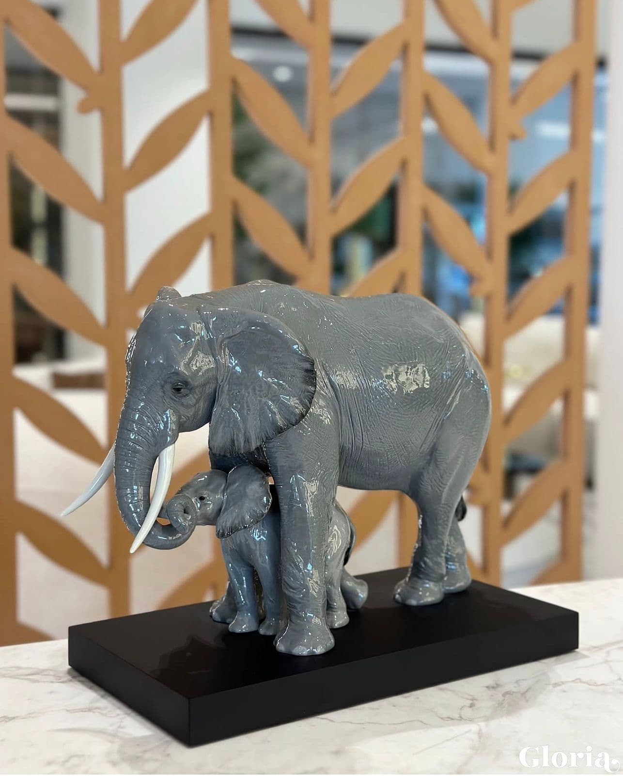 Elephants Walking Figurine thumbnail 2