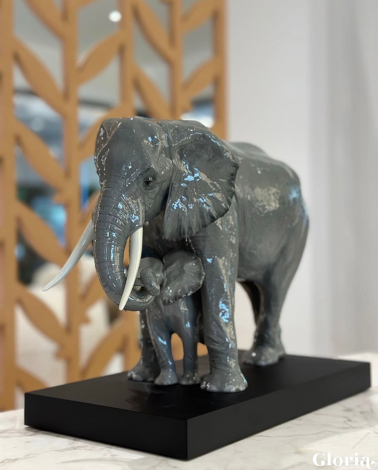 Elephants Walking Figurine — image 1
