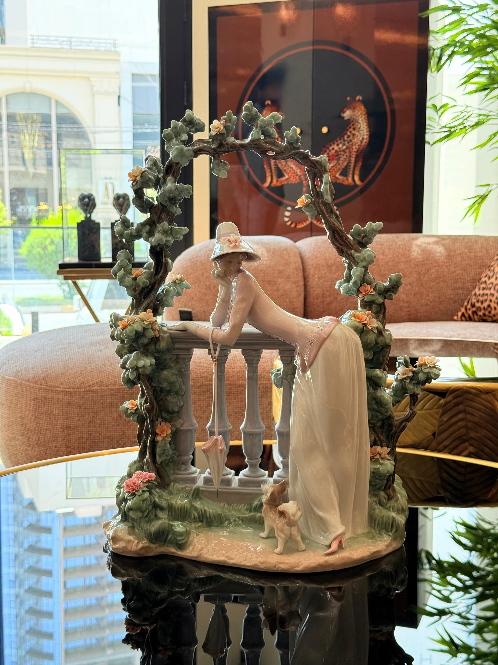 In The Balustrade Woman Sculpture — image 1