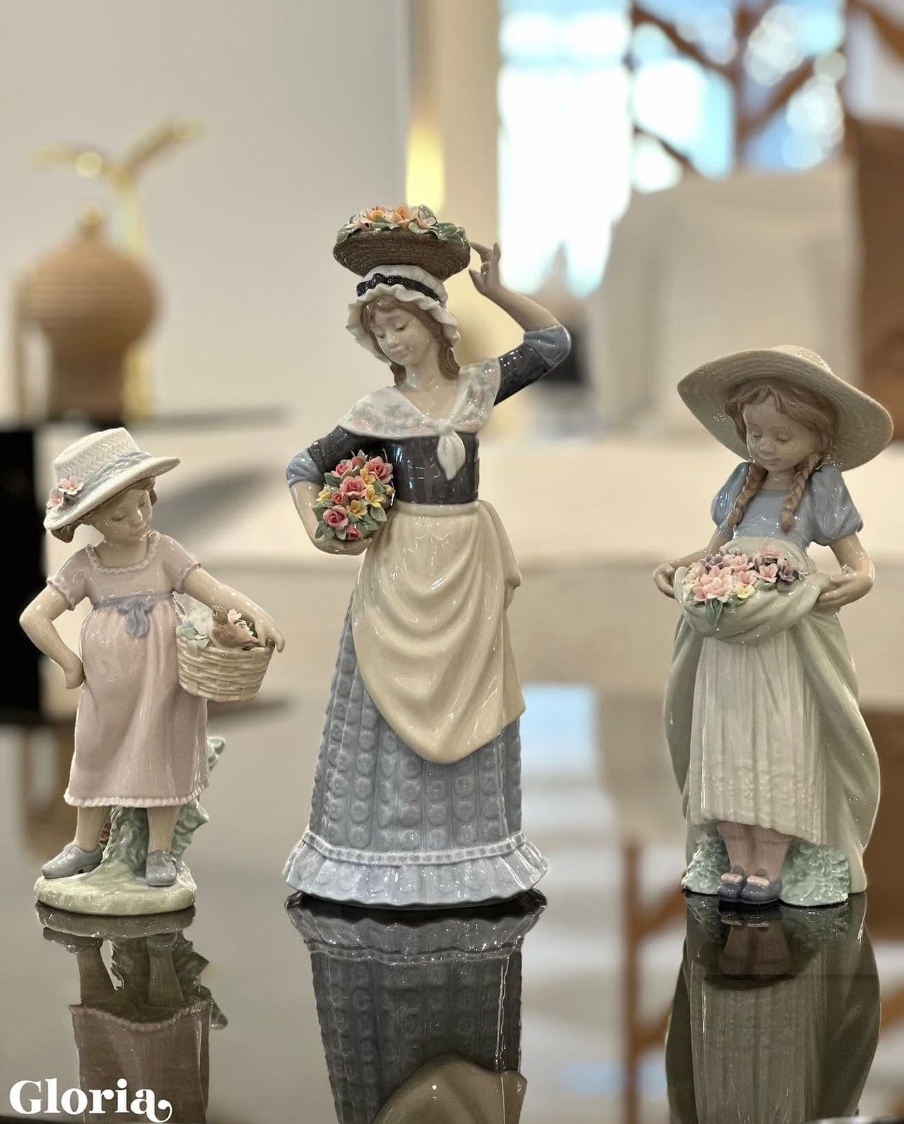 May Flowers Girl Figurine. Special Version — Lladró luxury furniture at Gloria, Iraq