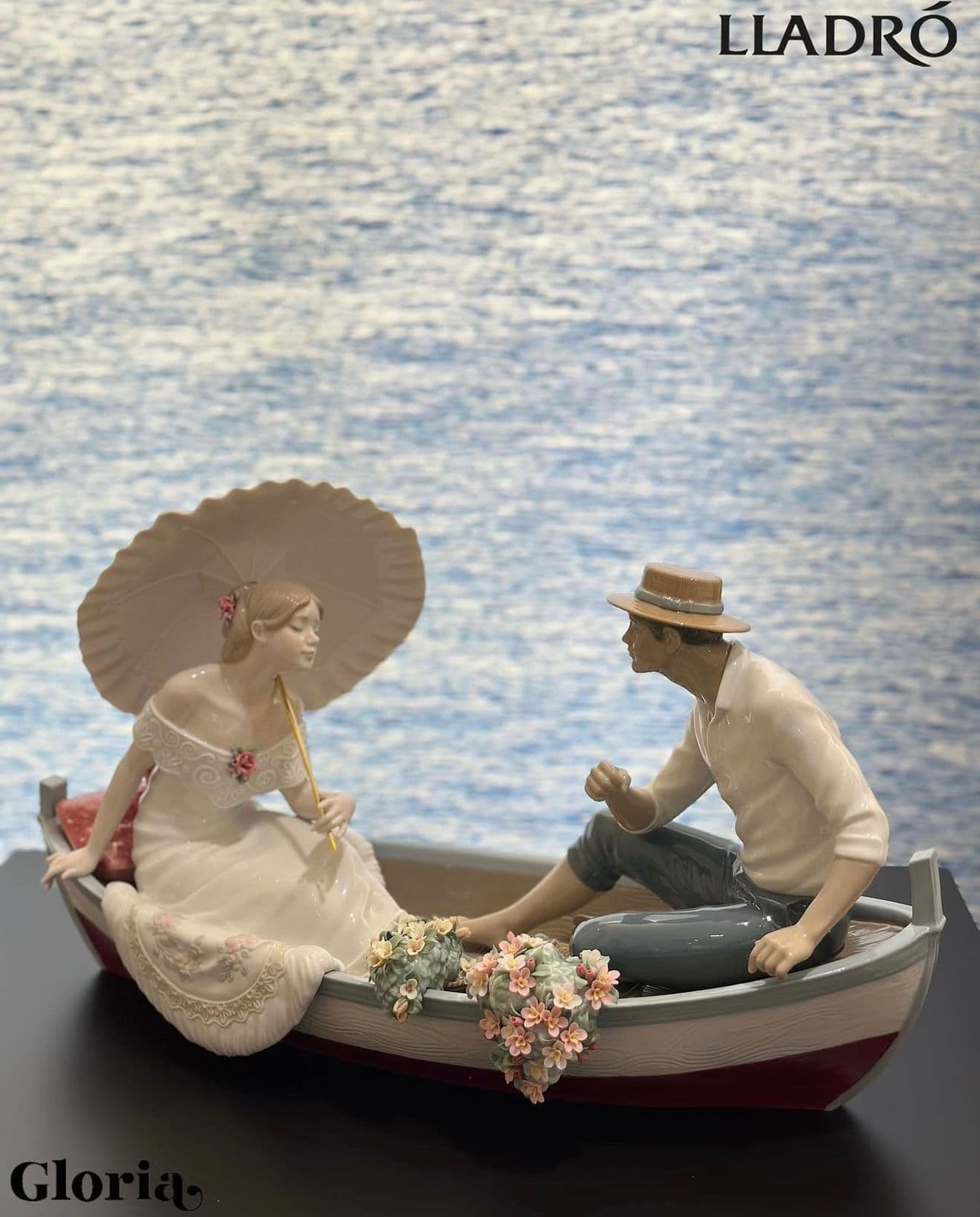 Romance on the Lake Sculpture. Limited Edition thumbnail 2