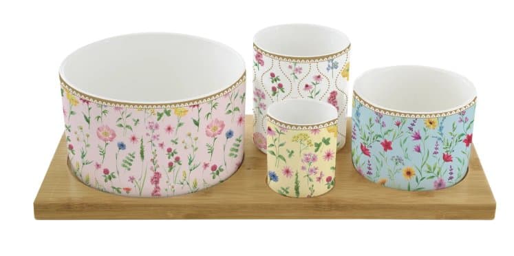 Porcelain Aperitif Set 29 x 13 cm — Meadow Flowers — image 1