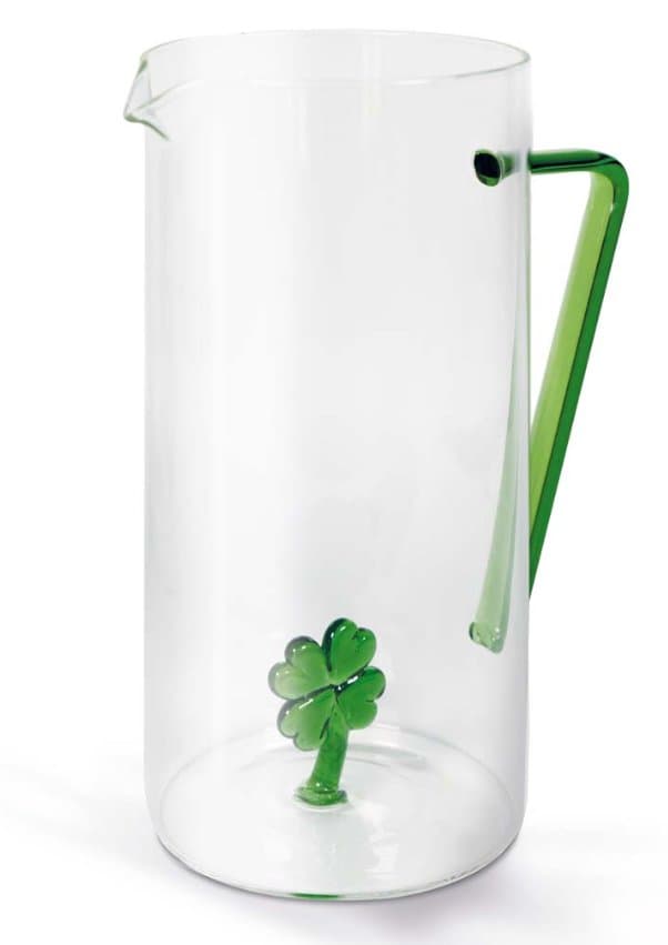 Borosilicate Glass Carafe 1.2 L with Glass Figurine — image 1