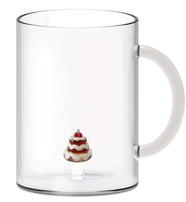 Borosilicate Glass Mug 420 ml with Glass Figurine thumbnail 5