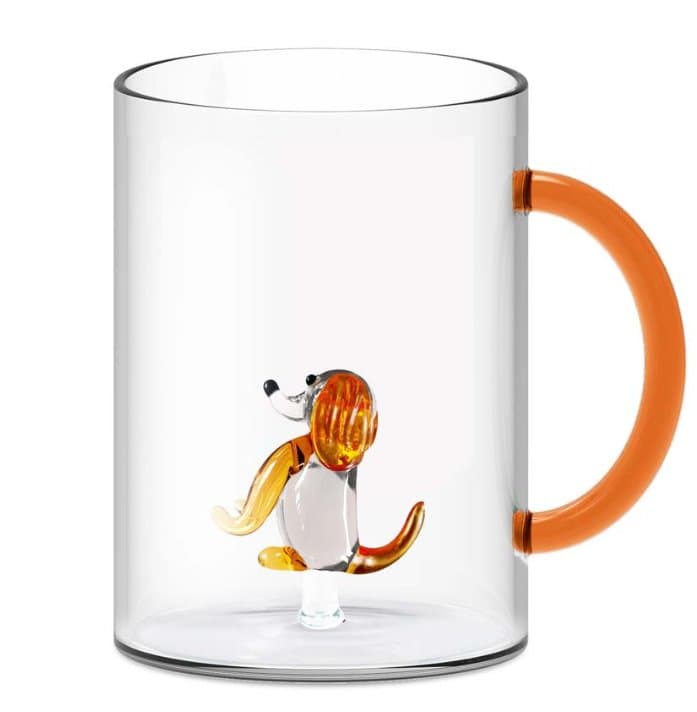 Borosilicate Glass Mug 420 ml with Glass Figurine — image 1