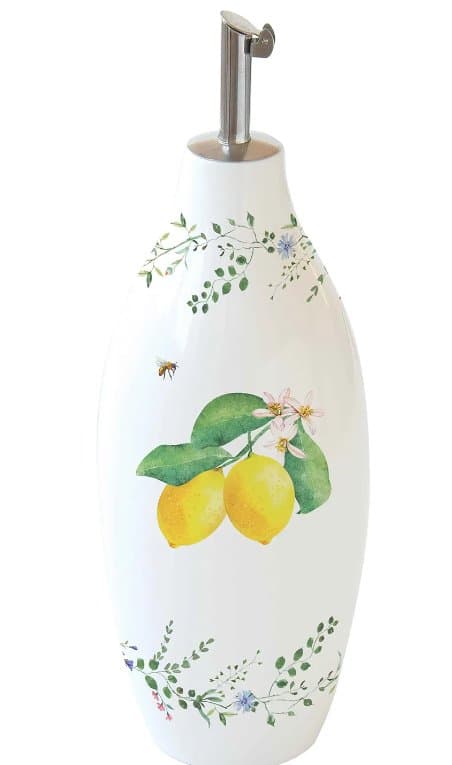 Porcelain Oil Bottle 300 ml — Fleurs et Citrons — image 1