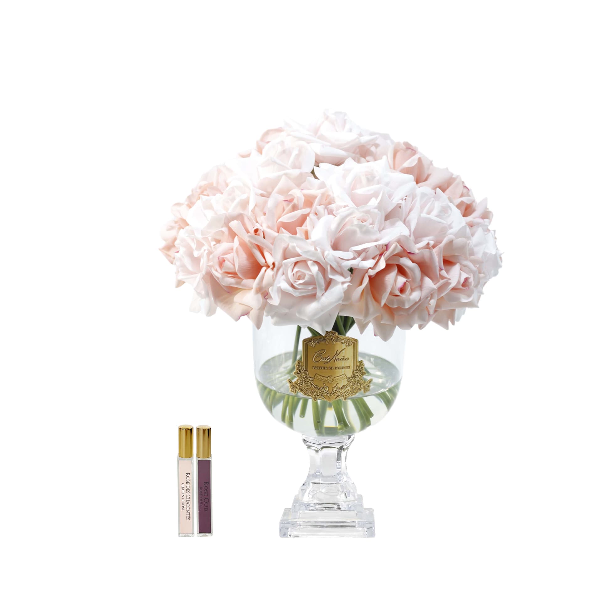 Versailles French Rose Bouquet — Mixed Pink with Gold Badge — Cote Noire luxury furniture at Gloria, Iraq