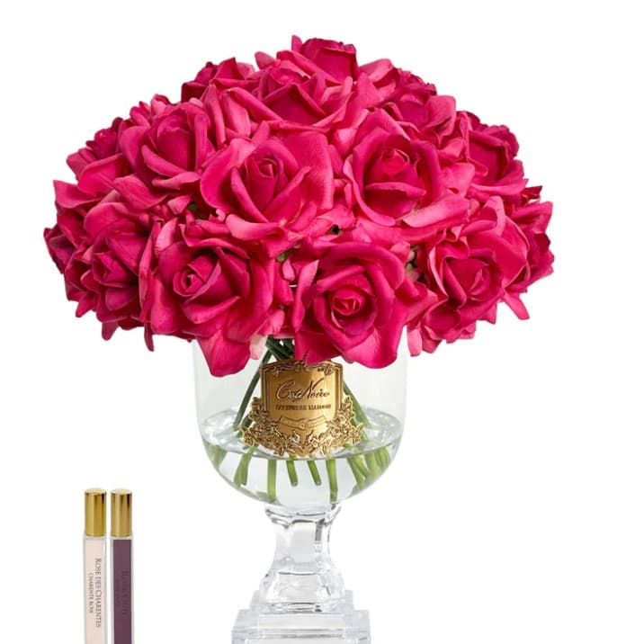 Versailles French Rose Bouquet — Magenta with Gold Badge — Cote Noire luxury furniture at Gloria, Iraq