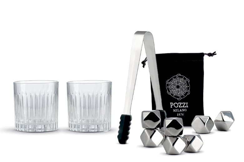 Cocktail Set with Chilling Cubes and Tongs — Transparent — image 1
