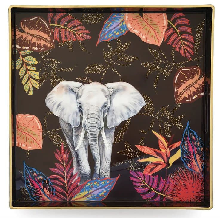 Polypropylene Tray 33 x 33 cm — Sauvage Elephant — image 1